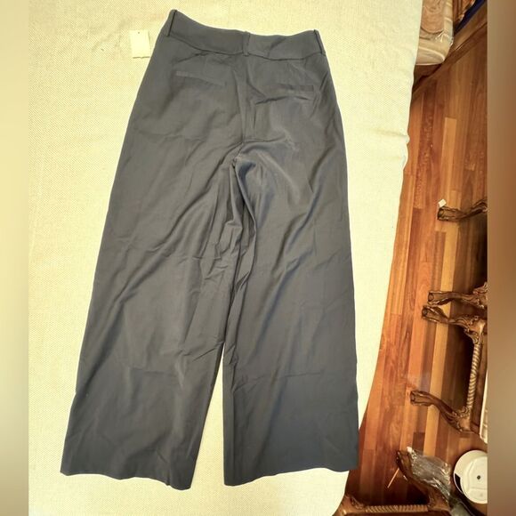 Olivia Palermo Chelsea28 Navy Wool High Waisted Wide Leg Trousers 10 Nordstrom - Picture 2 of 12